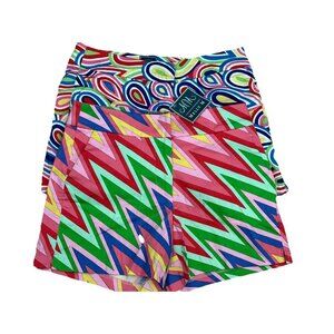 LOT 2 Pairs Melly M Multicolor Bold Color Shorts Size 2 Made In USA ONE PAIR NWT